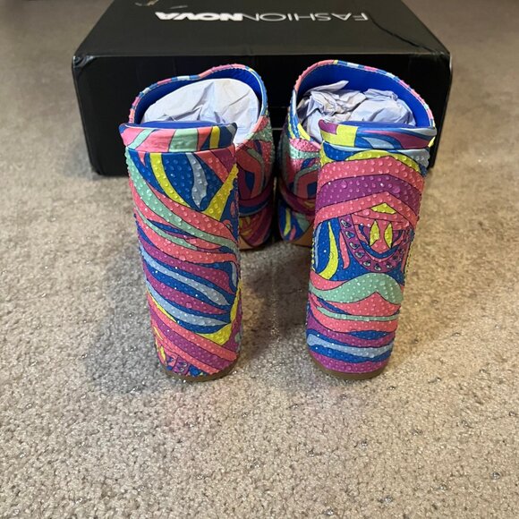 Groovy Mule Platform Heels ☮️ - Women's Size 9 - Picture 7 of 10